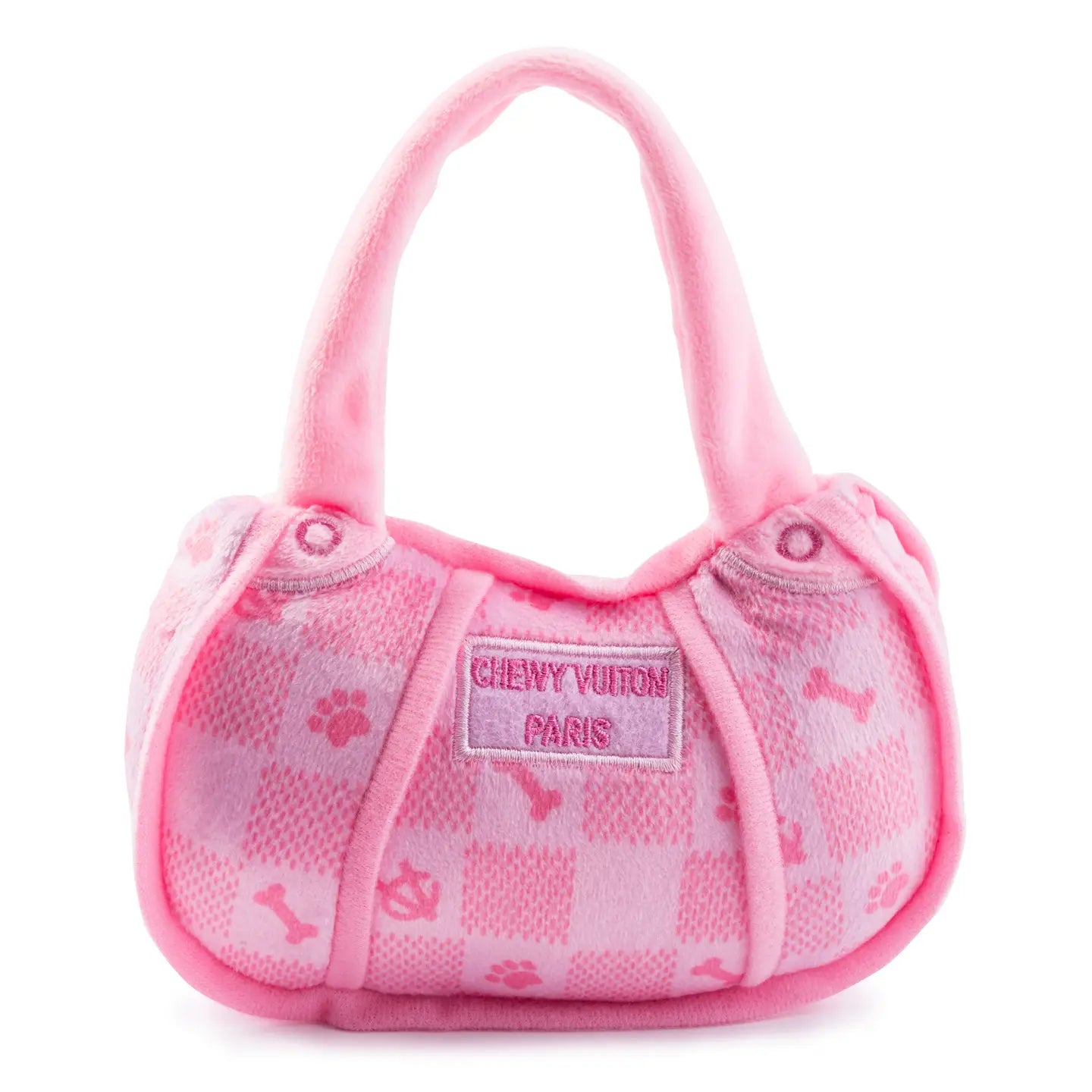 Chewy Vuitton Pink Squeaky Dog Toy